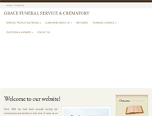 Tablet Screenshot of gracefuneralservice.com